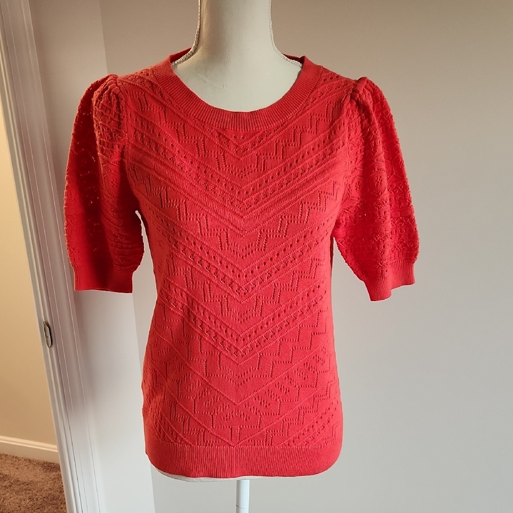 LOFT Coral Knit Sweater Small. NWT